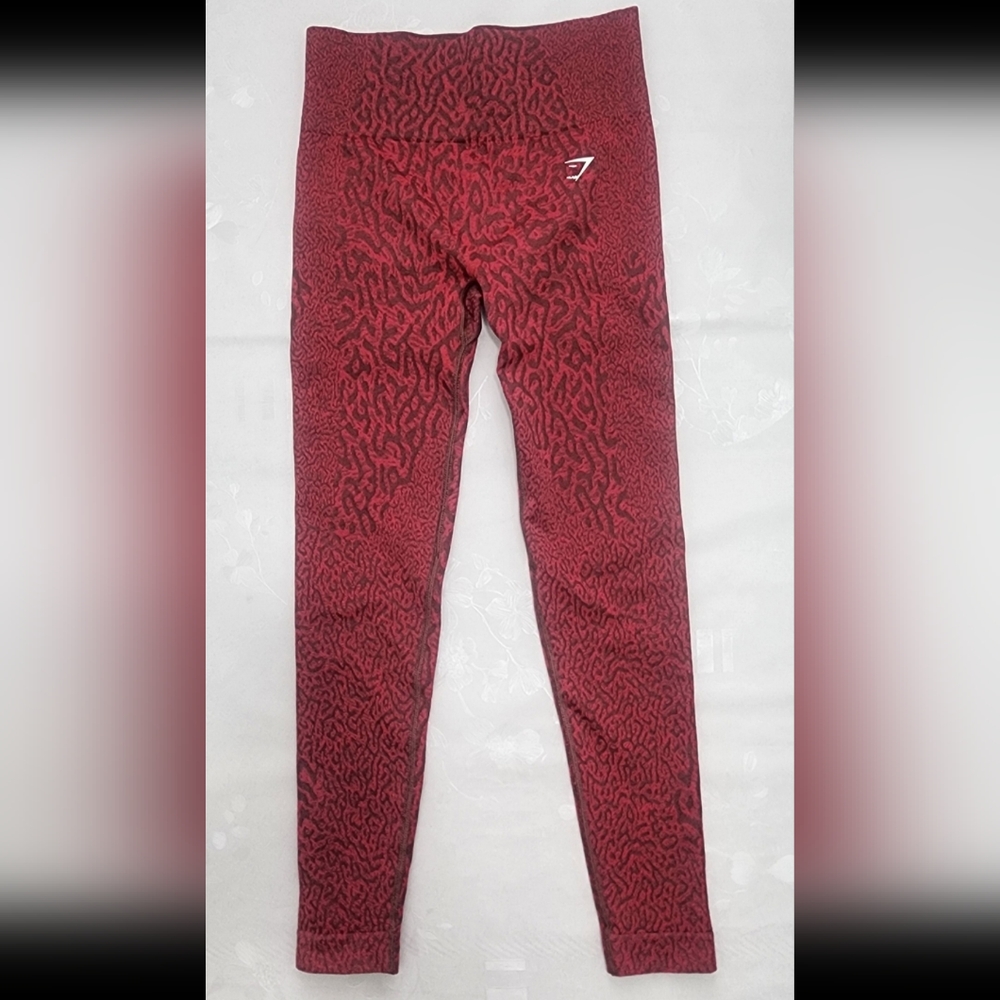 Gymshark Adapt Animal Seamless Leggings Sz S Reef / Cherry Brown